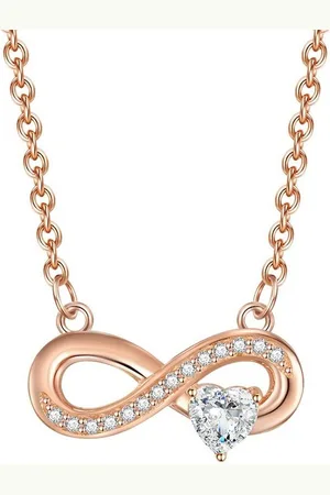 Rafaela Donata Silberkette Infinity/Herz roségold, aus Sterling Silber - Verkäufer: Juvalia