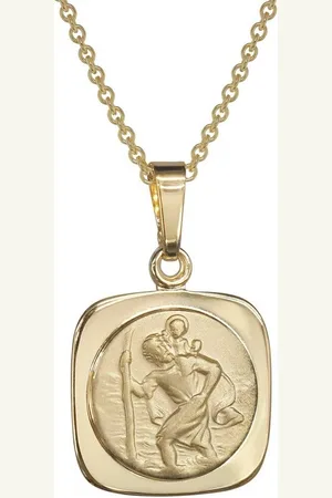 trendor Kette mit Anhänger Christophorus Anhänger Gold 333 / 8K mit vergoldeter Silberkette - Verkäufer: uhrcenter