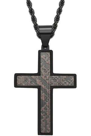 Karisma Kette mit Anhänger Kreuzanhänger Edelstahl Kette Länge 50cm 2mm Dicke Verlängerung 5cm - Verkäufer: Schmuck