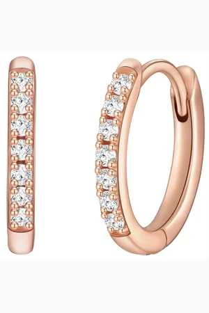 Glanzstücke Paar Creolen roségold, in Sterling Silber mit Zirkonia - Verkäufer: Juvalia