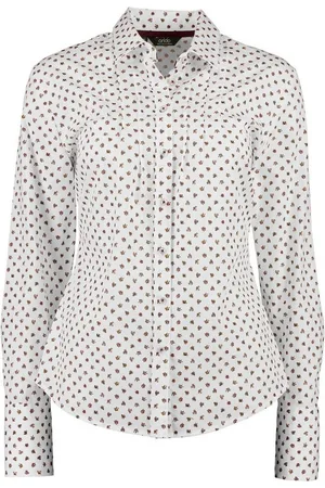 Arido Klassische Bluse Bluse ocker geblümt mit hochwertigen Biesen - Verkäufer: Krüger Kleidung