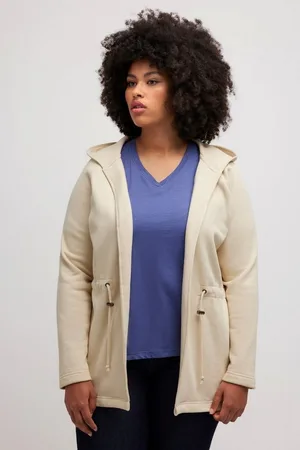 Ulla Popken Sweatjacke Sweatjacke offene Form Tunnelzug Biobaumwolle - Verkäufer: Popken Fashion Group
