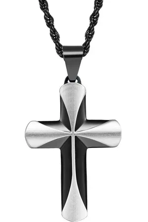 Karisma Kreuzanhänger Edelstahl Kette Halskette Kreuz Länge 50cm 2mm Dicke für Männer - Verkäufer: Schmuck