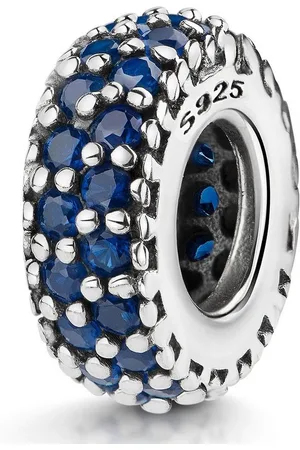 Materia Bead Zirkonia Spacer Blau 1105, 925 Sterling Silber - Verkäufer: Schmuck