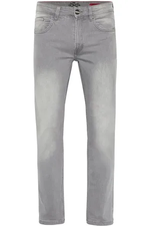 Oklahoma Jeans Straight-Jeans in hellgrauer Waschung (1-tlg) - Verkäufer: Bay City Textilhandels GmbH