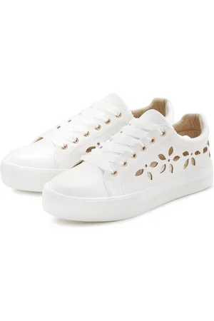 Lascana Sneaker mit kleinen Cut-Outs, Schnürhalbschuhe, Freizeitschuhe VEGAN