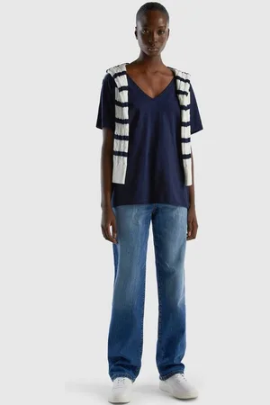 Benetton T-Shirt aus Flammgarnjersey