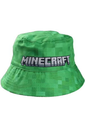 Minecraft Fischerhut Creeper Kinder Jungen Hut Gr. 52 bis 54, 100% Baumwolle in oder Blau - Verkäufer: WS-Trend