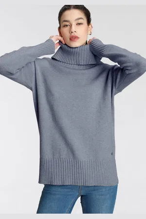 Tamaris Rollkragenpullover mit Rippdetails