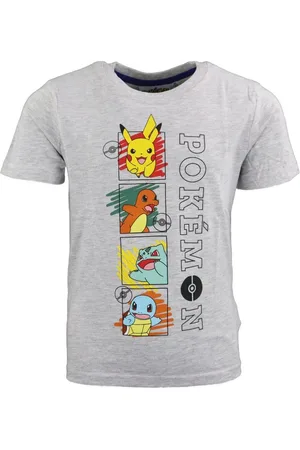 Pokemon Print-Shirt Pokemon Glumanda Shiggy Pikachu Bisasam Kinder jungen T-Shirt Gr. 110 bis 152, in - Verkäufer: WS-Trend