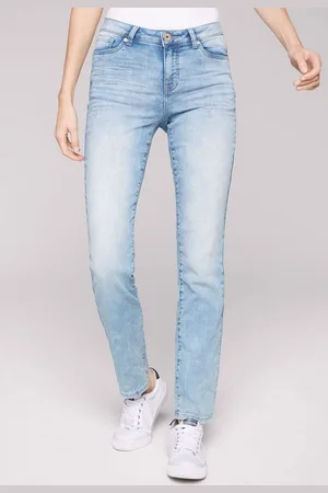Soccx Regular-fit-Jeans mit Bleaching-Effekten