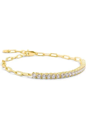 Amoonic Armband Damen Tennisarmband Mixed aus 925er Silber oder vergoldet mit Zirkonia (inkl. Schmucktäschchen), Tennisarmband, Armband & Glieder Kette im Mix, mit Zirkoniasteinen Geschenk Freundin - Verkäufer: