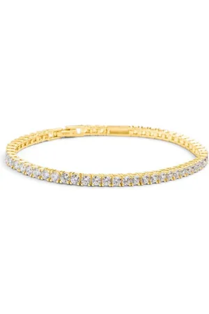 Amoonic Armband Damen Tennisarmband Match aus 925er Silber oder hochwertig vergoldet (inkl. Schmucktäschchen), Tennisarmband, Silber, Gold oder Rosegold vergoldet mit Zirkoniasteinen Geschenk - Verkäufer: