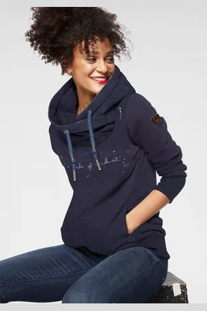 Ragwear Sweater GRIPY BUTTON O STARDUST mit Statement-Front-Print "We are made of Stardust"