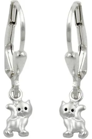 GALLAY Paar Ohrhänger Ohrhänger Ohrringe 21x5mm Katze matt-glänzend Silber 925 (1-tlg) - Verkäufer: Cats Collection