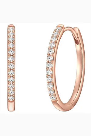 Glanzstücke Paar Creolen roségold, in Sterling Silber mit Zirkonia - Verkäufer: Juvalia