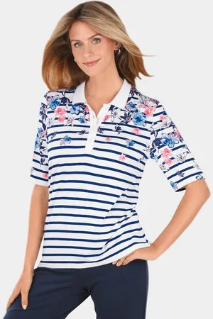 GOLDNER Poloshirt Hautangenehmes Druck-Poloshirt - Verkäufer: