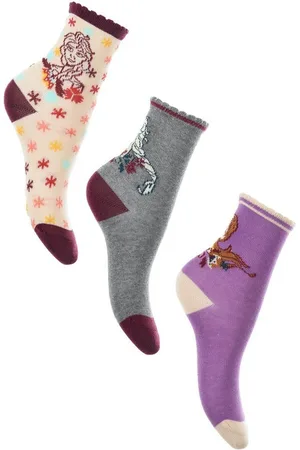 Disney Socken Eiskönigin Anna & Elsa Kinder Mädchen Socken Strümpfe (2-Paar) - Verkäufer: Yuhu Trading GmbH