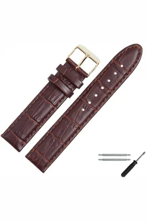 MARBURGER Uhrenarmband 20mm Leder Alligator Prägung - Verkäufer:
