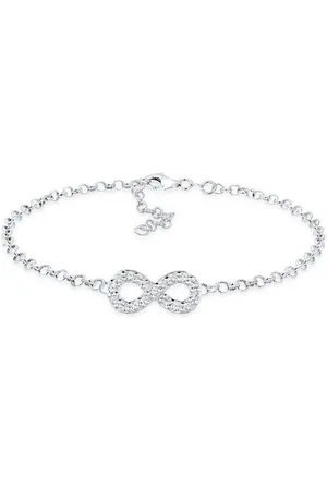Elli Armband Infinity Glas Crystals Weiß 925 Sterling Silber, Infinity - Verkäufer: JULIE & GRACE GmbH