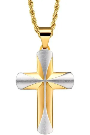 Karisma Kreuzanhänger Edelstahl Kette Halskette Kreuz Länge 50cm 2mm Dicke für Männer - Verkäufer: Schmuck