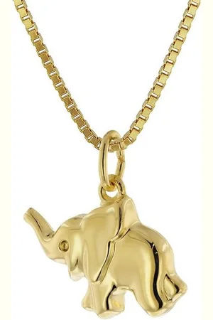 Acalee Kette mit Anhänger mit Glücksbringer Gold 333/8K Elefant Collier - Verkäufer: uhrcenter