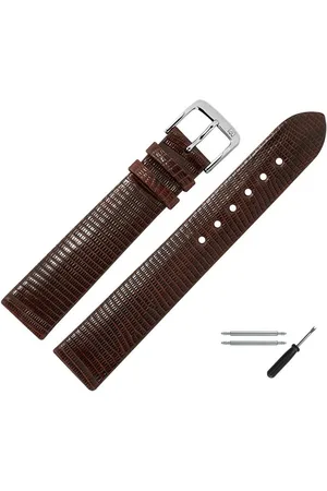 MARBURGER Uhrenarmband 12mm Leder Eidechse Schuppung - Verkäufer: