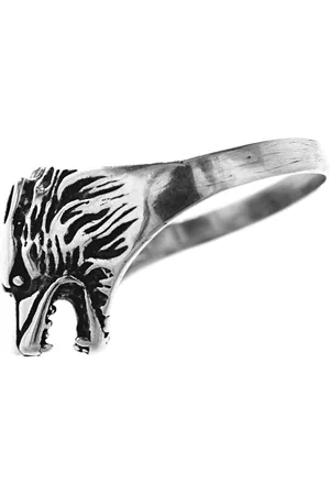 Kiss of Leather Fingerring Ring Fingerring Wolf Kopf Wolfskopf, Gr. 52-74 - Verkäufer: