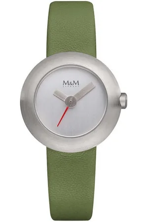 M&M Quarzuhr Armbanduhr Damen Leder Basic-M, (1-tlg), Analoguhr rund mit Lederarmband, Designer Uhr, deutsche Manufaktur, inkl. edles Etui - Verkäufer: Germany