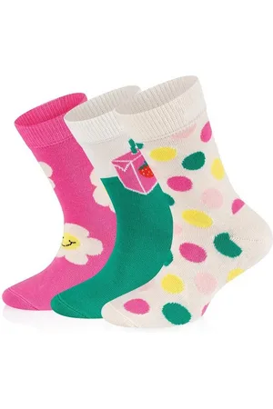 Happy Socks Basicsocken 3-Pack Kids Daisy Sock aus nachhaltiger Baumwolle - Verkäufer: GoJungo GmbH