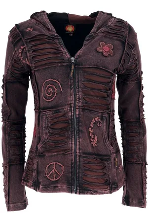 GURU-SHOP Langjacke Goa Patchwork Jacke, Boho Kapuzenjacke -.. alternative Bekleidung - Verkäufer:
