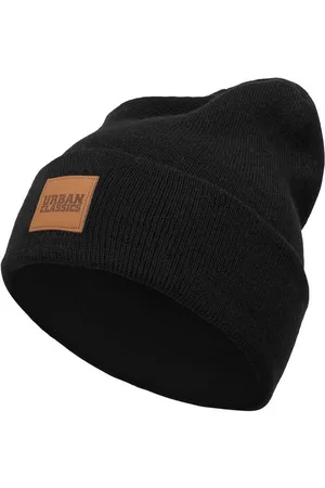 Urban classics Beanie Unisex Synthetic Leatherpatch Long Beanie (1-St)