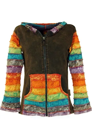 GURU-SHOP Langjacke Patchwork Stonewash Regenbogen Jacke.. alternative Bekleidung - Verkäufer: