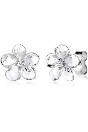 Elli DIAMONDS Paar Ohrstecker Frangipani Blüte Diamant Blume 925 Silber, Frangipani Blüte - Verkäufer: JULIE & GRACE GmbH