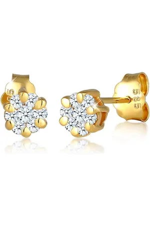 Elli DIAMONDS Paar Ohrstecker Ohrstecker Diamant Weiß Brillantschliff (0.024 ct) 585 Gelbgold - Verkäufer: JULIE & GRACE GmbH