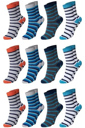 Chili Lifestyle Basicsocken Streifen Kindersocken Baumwolle Ringelsöckchen für Jungen & Mädchen (Multipack, 12-Paar, 4 Farbdesigns) Weichbund ohne Gummidruck - Verkäufer: ChiliLifestyle