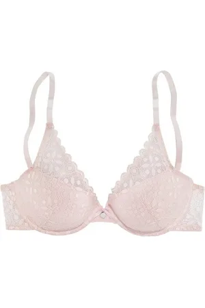 QS by s.Oliver Push-up-BH Amelie aus floraler, transparenter Spitze, Dessous