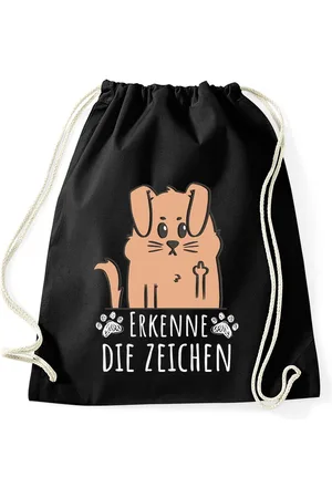 Youth Designz Turnbeutel Erkenne die Zeichen Hund Baumwolle Tasche, mit lustigem Logo Aufdruck - Verkäufer: EmDa Trading GmbH
