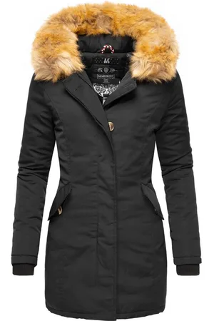 Marikoo Wintermantel Karmaa edler Parka mit Kunstfellkapuze