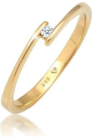 Elli DIAMONDS Verlobungsring Diamant Weiß Brillantschliff (0.03 ct ct) 585 Gelbgold - Verkäufer: JULIE & GRACE GmbH