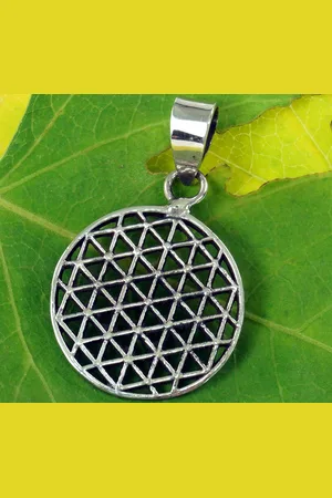 GURU-SHOP Kettenanhänger Silberanhänger, Boho Anhänger `Flower of Life.. - Verkäufer:
