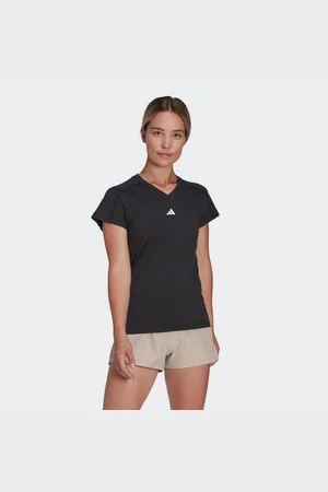adidas T-Shirt TR-ES MIN T Trainingsshirt, feuchtigkeitsabsorbierend mit V Ausschnitt
