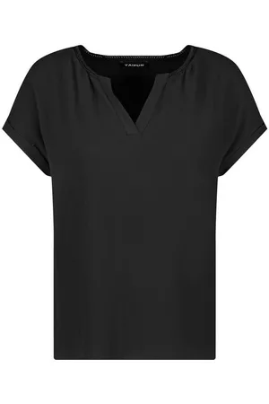Taifun T-Shirt - Shirt kurzarm - mit offenem Rundhalsausschnitt - Legeres Shirt - Verkäufer: Schneider Fashion Store
