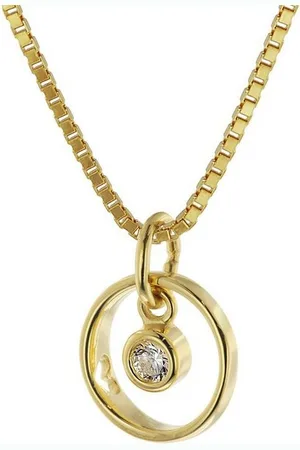 trendor Kette mit Anhänger Taufring-Anhänger Gold 333 mit Vergoldeter Silberkette - Verkäufer: uhrcenter