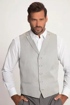 JP 1880 Steppweste Hochzeits-Weste Jacquard Reverskragen bis Gr. 72 - Verkäufer: Popken Fashion Group