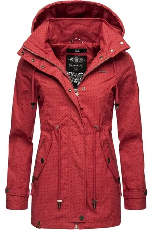 Marikoo Outdoorjacke Nyokoo modische Baumwoll Übergangsjacke mit großer Kapuze