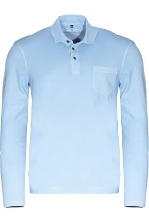 Marvelis Poloshirt Poloshirt - Casual Fit - Polokragen - Einfarbig - Hellblau - Verkäufer: Feehm