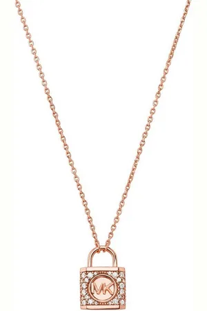 Michael Kors Kette mit Anhänger PREMIUM, SCHLOSS, MKC1629AN, mit Zirkonia (synth)