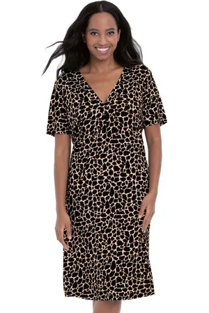 Anita Sommerkleid Trendy Giraffe - Style Taormina Standkleid mit V-Auschnitt - Verkäufer: Bademoden & Dessousinsel