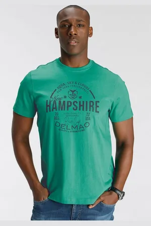 DELMAO T-Shirt Kurzarm, lässige Passform, mit peppigem Print, aus Baumwolle